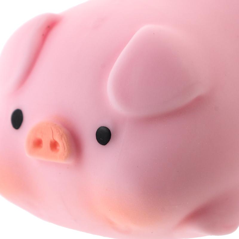 Cute Pink Pig Squishy Toy, Slow Rebound Stress Relief, Soft Animal Fidget for Kids Adults