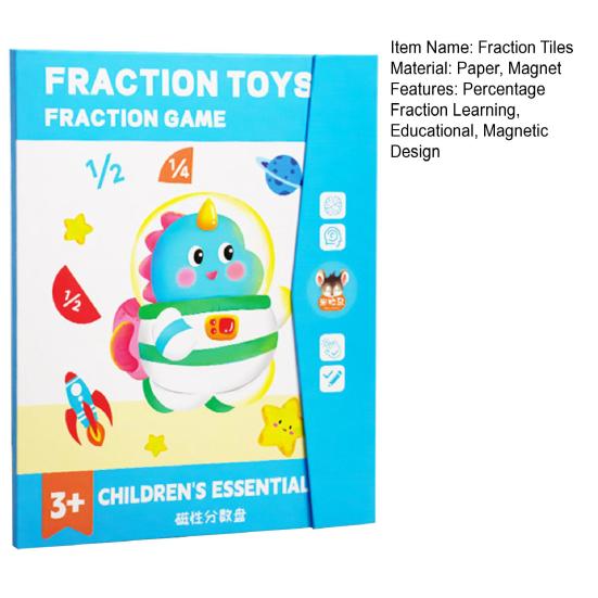 1 Set Magnetic Fraction Tiles Circles Percentage Decimal Fraction Learning Math Manipulatives