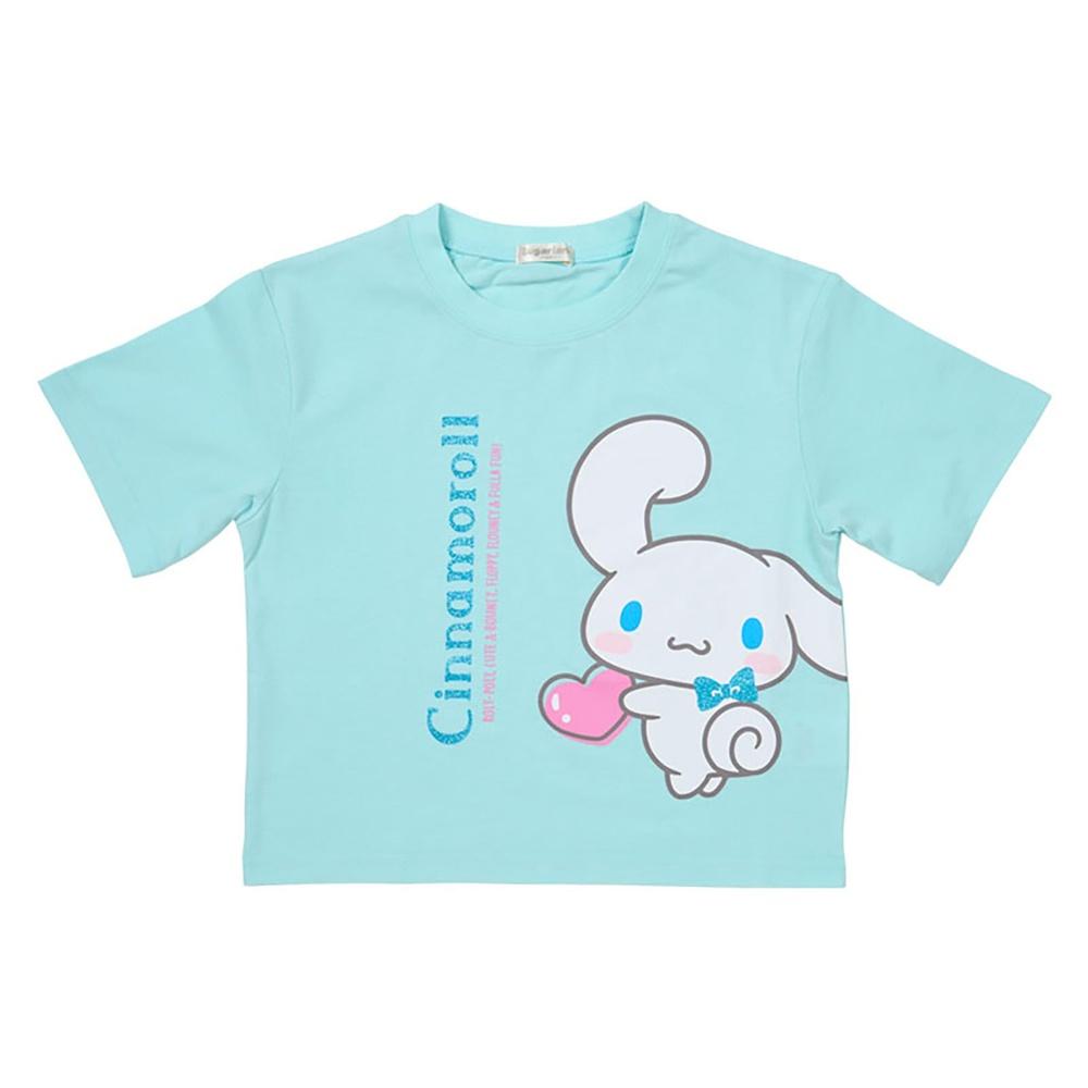 Sanrio Kids Short Sleeve T-Shirt Cinnamoroll Light Blue 130cm 827703