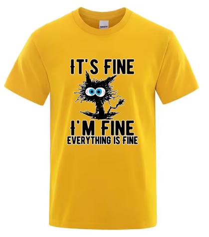 Unisexs High Quality Tshirt Cotton Funny Cool Cat Printed Tshirt Casual Unisexs Short Sleeve Tshirt for Unisex TShirt Male Top