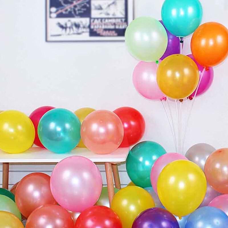 Chang Baosen 12-inch Pearlescent Latex Balloons (100-pack)