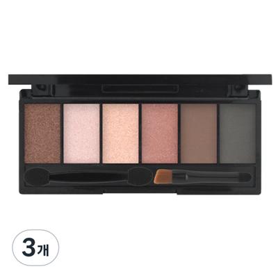 Color Me Eye Zone Eye Shadow 6 Color Kit, 02 Pinkish Brown, 3 Pcs.