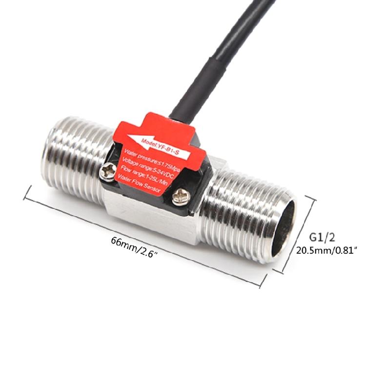 Professional Water Flow Sensor Meter External Threaded Leakproof Flow Sensor