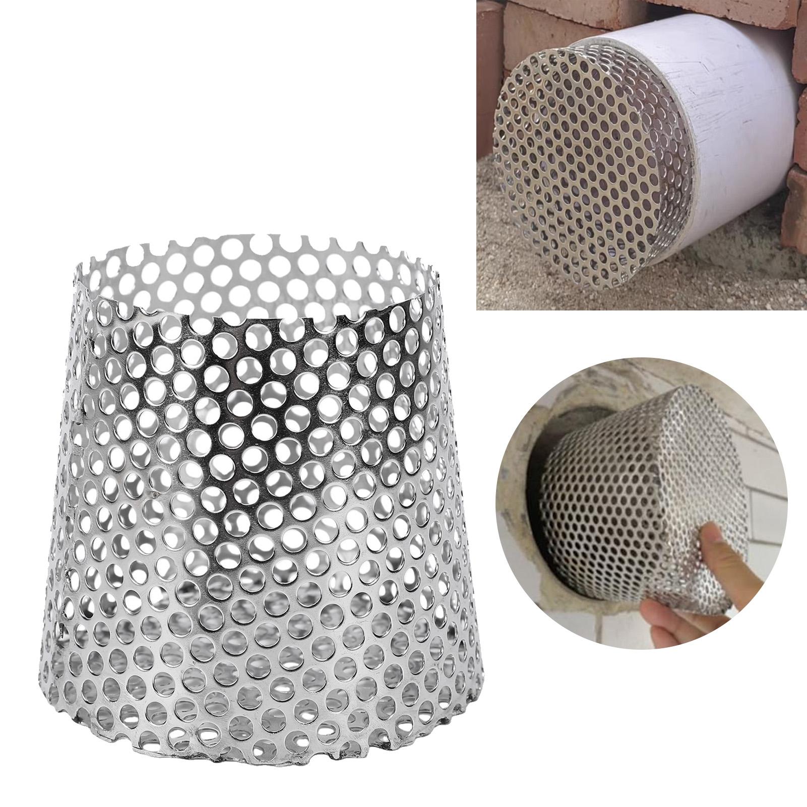 Ventilatiekanaalfilter, Roestvrijstalen Gaas Afsluitkap met Vuilblokkerend Ontwerp voor 3,45 tot 4,33 Inch Pijp Dakafvoer Sy