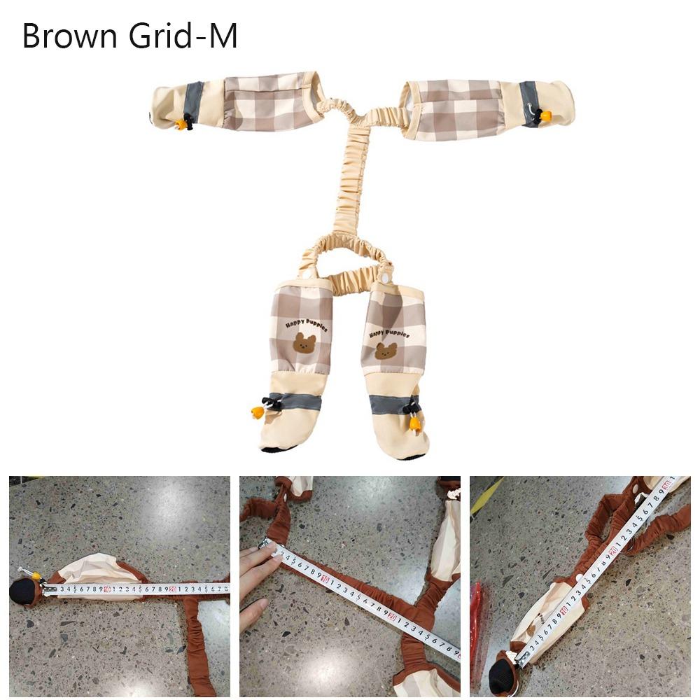 Full Leg Protection Pet Strolling Going Out Pants Reflective Stripe Dog Jumpsuit Shoes Rainy Snowy