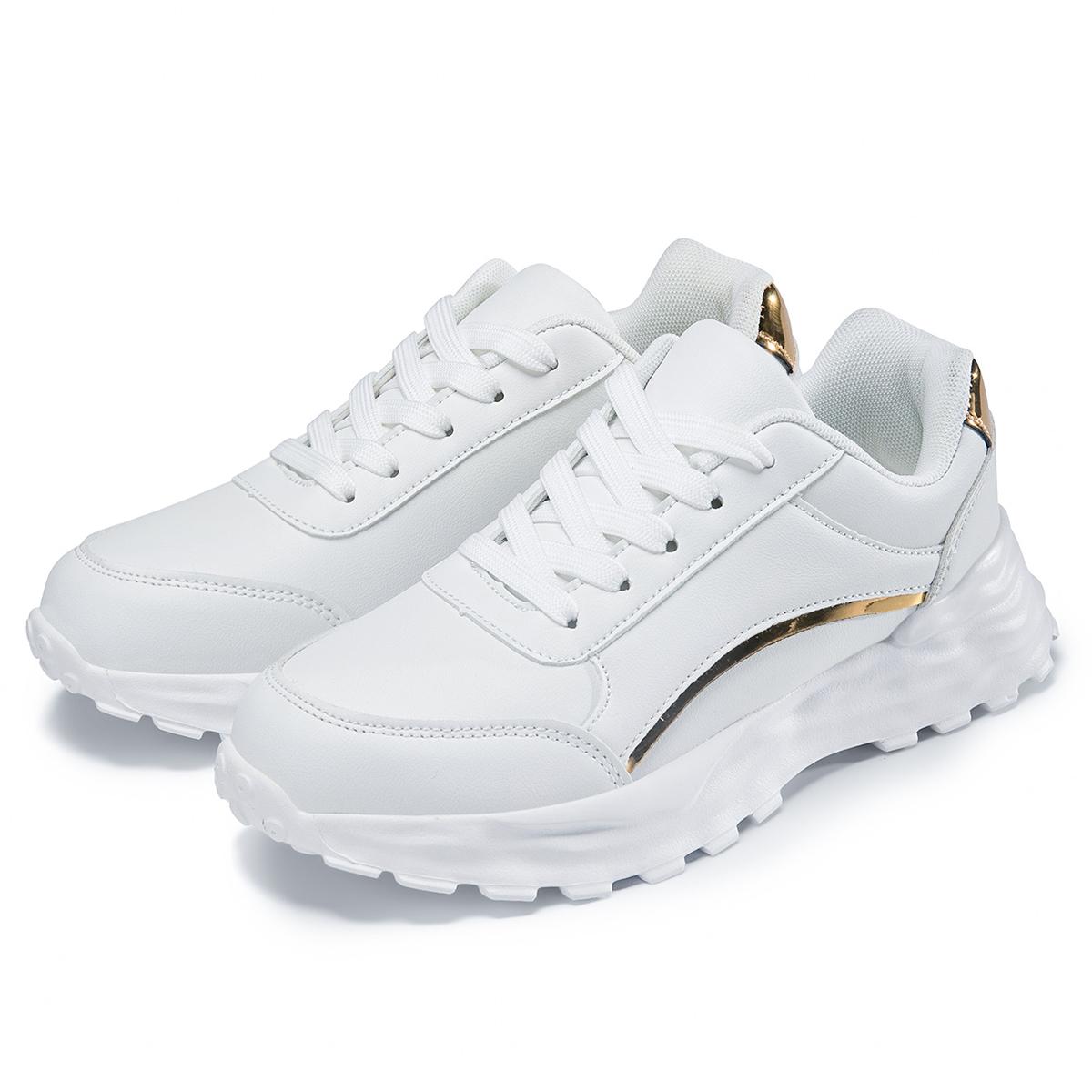 

TUINANLE Кроссовки женские весна осень спортивная обувь комфорт маленькие белые туфли 42 белый