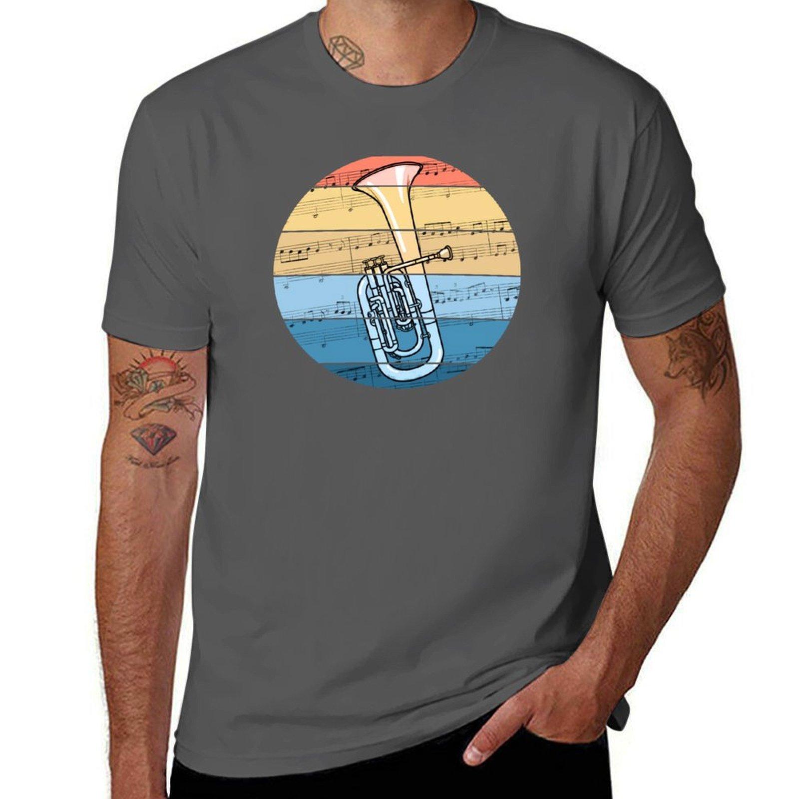

Tenor Horn Music Notation Hornist Brass Musician T-Shirt t shirt for man t shirts designer T-Shirt 4XL