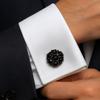 5 Stück Blume Kralle Strassknopf Glitzer Kristall Schwarze Glasperlen Dekorative Ziersteine 22mm Druckknopf
