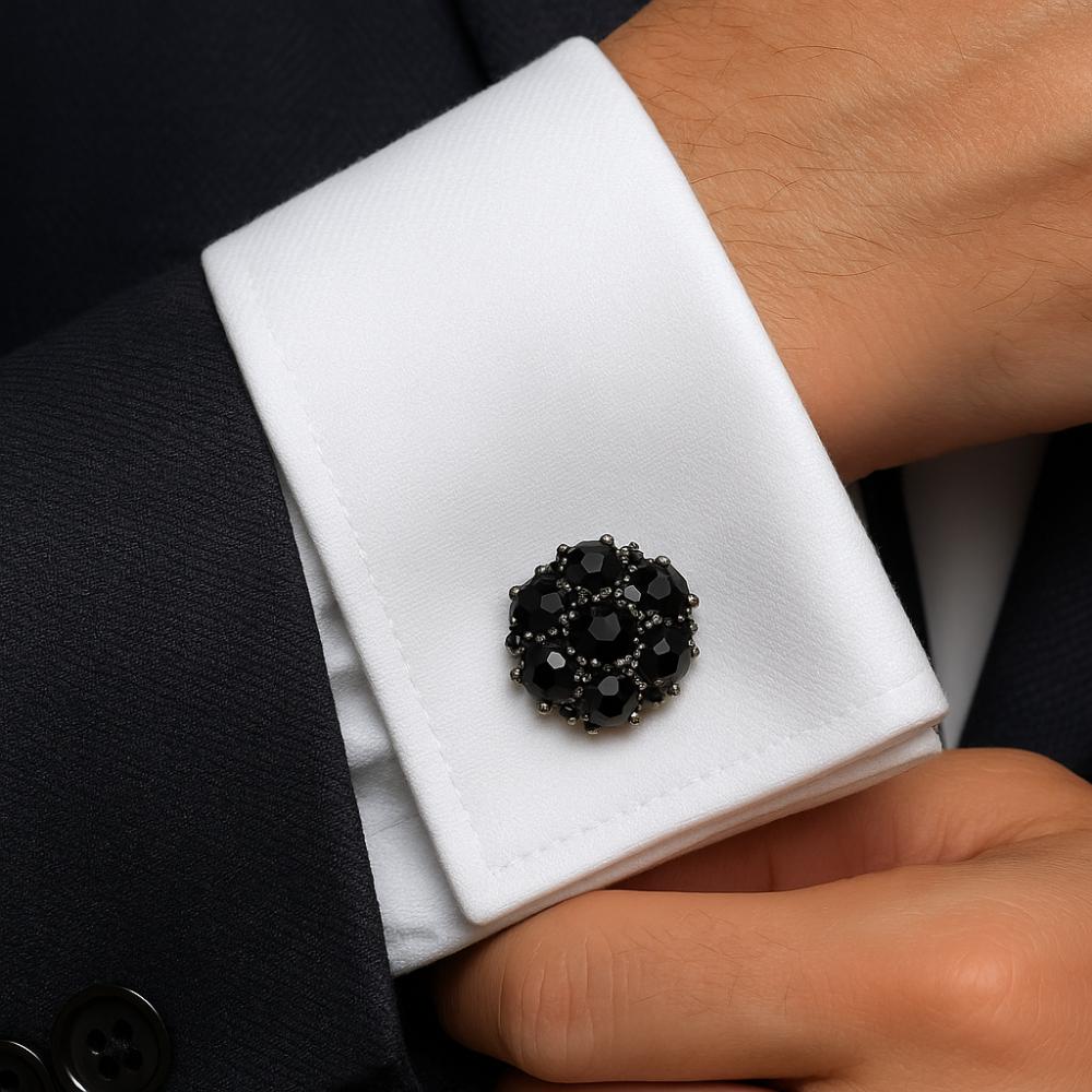 5 Stück Blume Kralle Strassknopf Glitzer Kristall Schwarze Glasperlen Dekorative Ziersteine 22mm Druckknopf