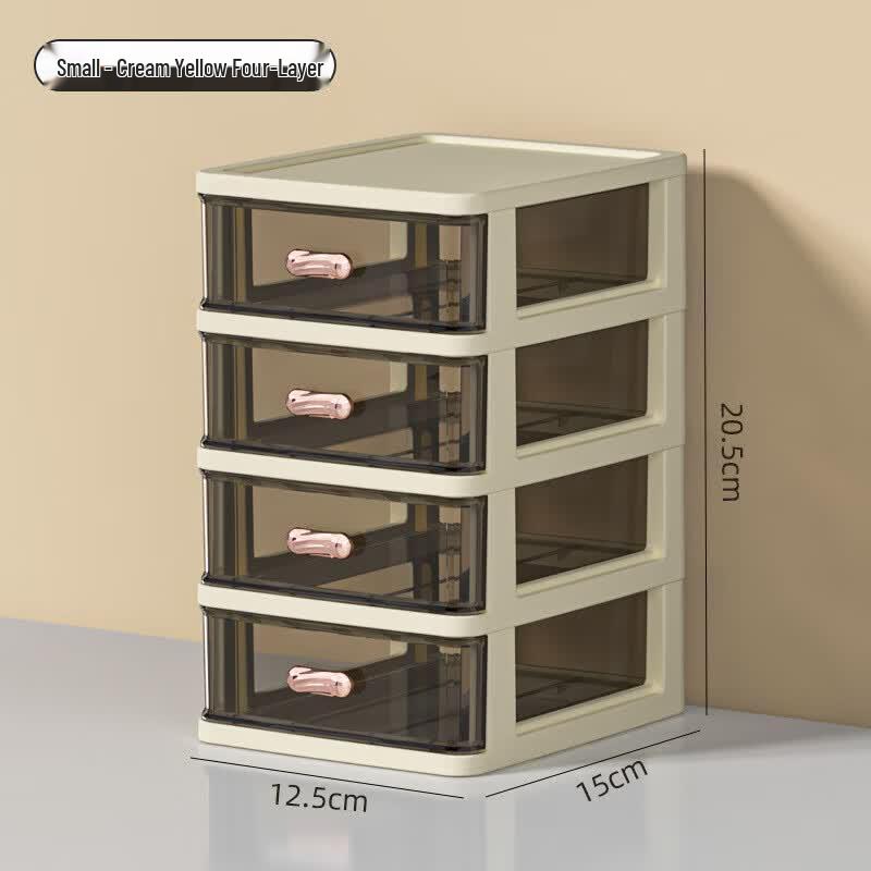 TRNFA W8603-4 Desktop Storage Box with Transparent Drawers