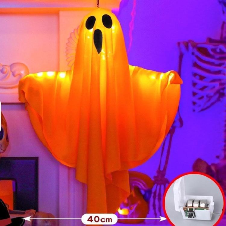 2Pcs Haunting LED Specter Hangings Ornament for Halloween Glowing Specter for Chilling Outdoor Lawns and Garden Display