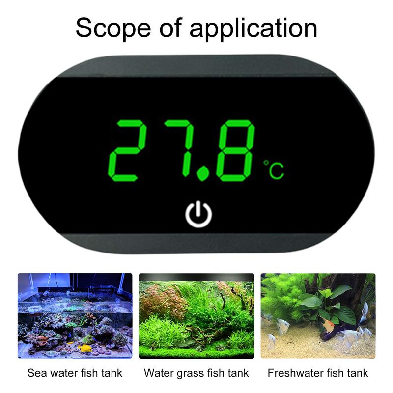 Fish Tank Thermograph Tank Thermograph Aquarium Temperature Measurement LED Display Thermograph For Fish Axolotl Accurate