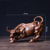 Resin Handicrafts Realistic Figure Sculpture Golden Bull Figurine Bull Statue Cattle Cow Decorative Figurines Home Decoration