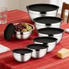 Mixing Bowls with Lids and Non Slip Stainless Steel Mixing Bowls Set for Baking Nesting Storage Bowls