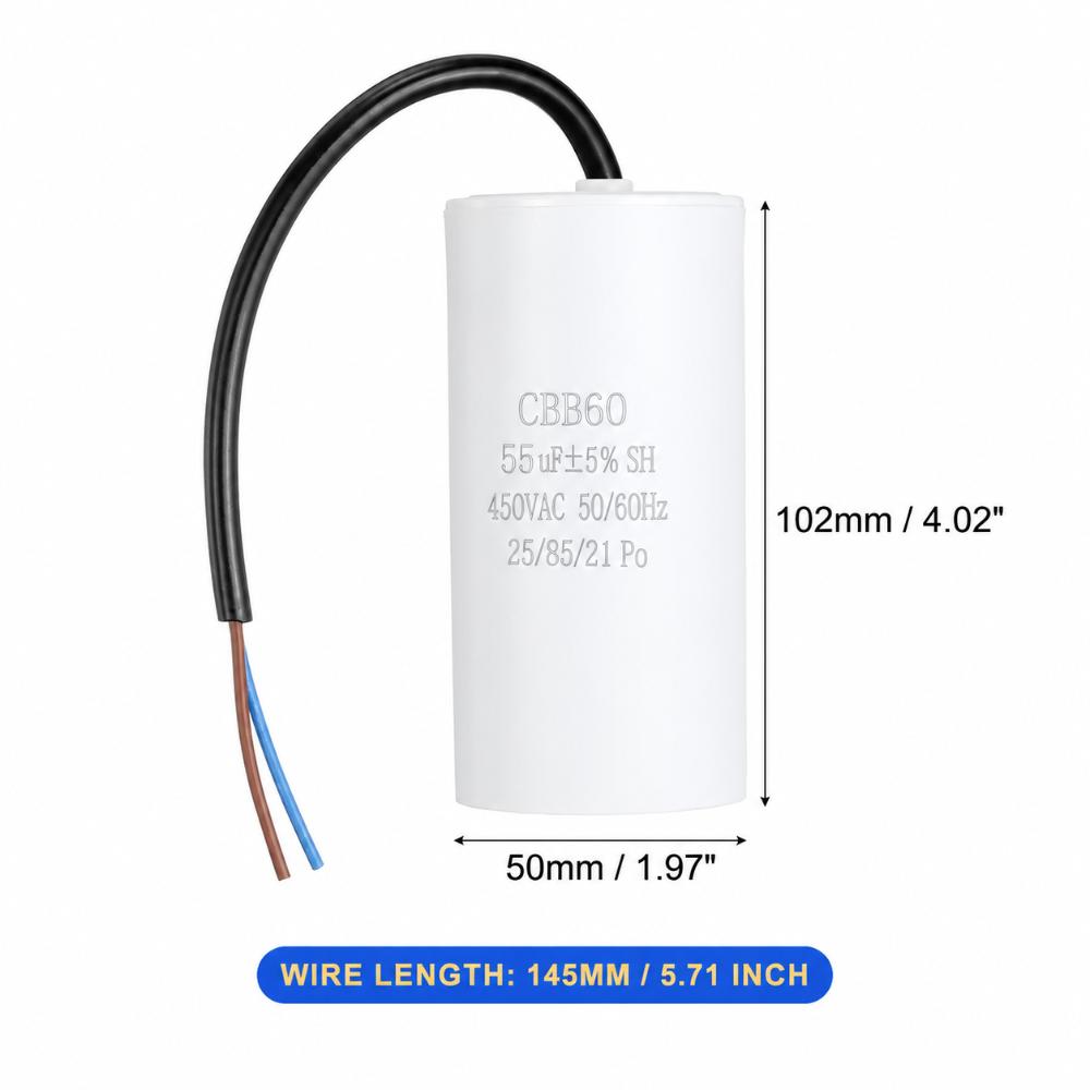 450V CBB60 Capacitor 50/60Hz Water Pump Capacitor Durable Start Capacitor
