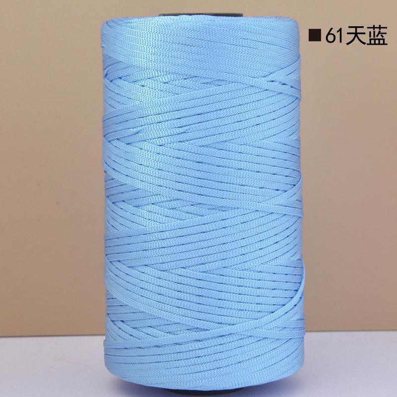 Mercerized Cotton Linen Light Body Ice Silk Flat Belt Wool Hand-Woven Crocheted Diy Hook Bag Hat Seat Cushion Hollow Thread