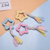 Dog TPR Candy Color Chew Toy Multi‑shape with Cloth Rope Molar Teeth Cleaning Interactive Pet Toy