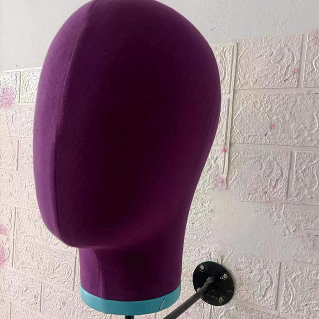 Wall Mount Mannequin Head 21inch Wig Holder Rack for Cap Salon Headdress Hats