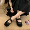 Vintage Mary Jane Schuhe Damen 2025 Sommer neue Klettverschluss Ballerinas mit Röcken Doudou Schuhe