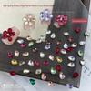 Champagne Pink Rhinestone Flower Nail Art Decorations: Sparkly, Colorful, Five-Petal Design with Pointed Back