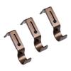 3Pieces Adjustable Curtain Rod Wall Bracket Holder for 0.98 Inch Rod,Durable, Silver/Brown/Black 3 Colors Optional