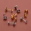 Wholesale 50pcs/lot Stainless Steel Blank Post Earring Studs Pins Base 3/4/5/6mm Ear For Half Hole Pearl Bead DIY Jewelry