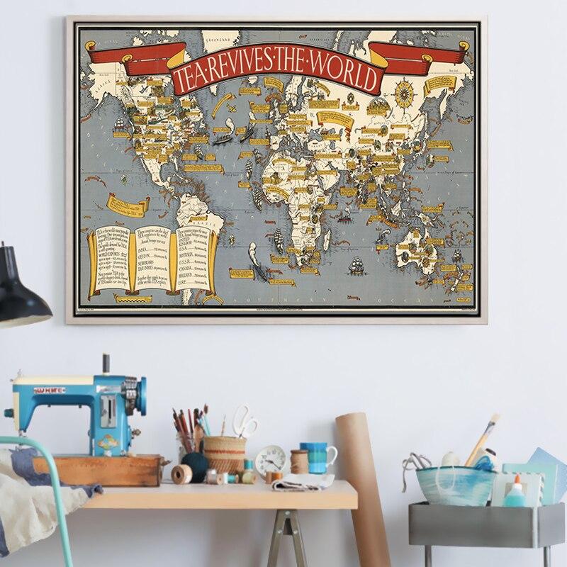 Vintage Map Of Tea Revives The World Culture Adventure Maps Canvas Paintings Kraft Posters Wall Stickers Home Decor Family Gift 73x35cm At Affordable S Free Shipping Real Reviews With Photos - Vintage Adventure Home Decor Vintage Map Of Tea Revives The World Culture Adventure Maps Canvas Paintings Kraft Posters Wall Stickers Home Decor Family Gift 73x35cm At Affordable S Free Shipping Real Reviews With Photos - Vintage Adventure Home Decor