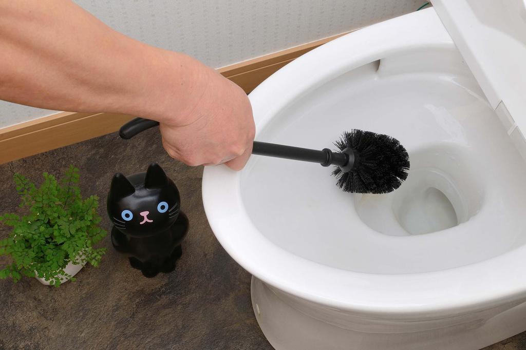 Cat Toilet Cleaning Cute Animal Black Cat Tail Brush Brush, Tool, Character, Stylish,