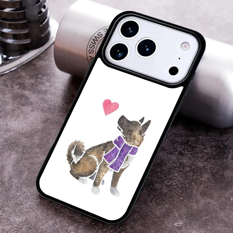 Animal Cute Dog Akita Phone Case For iPhone 17 16 15 14 13 12 11 Pro Max Plus 17Air Soft Silicone Cover
