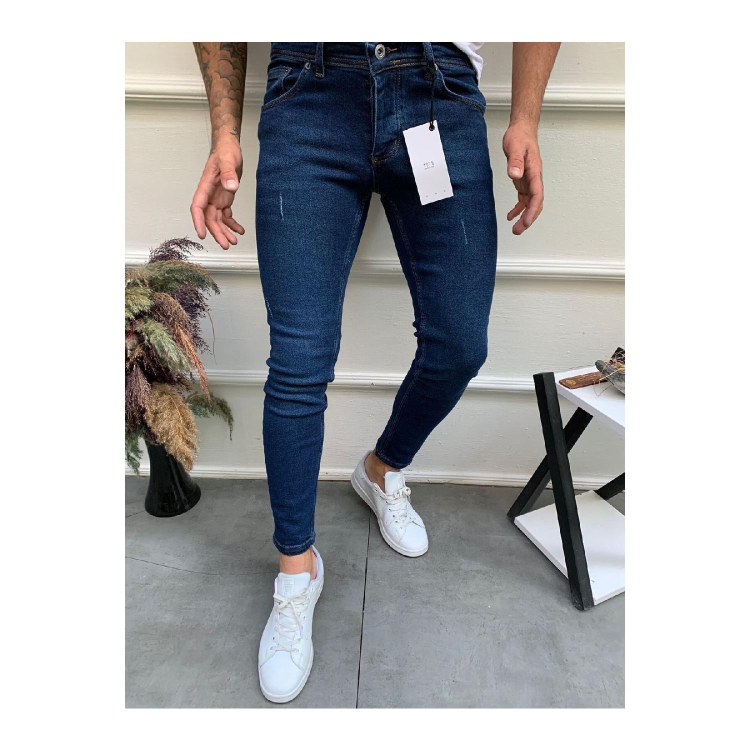 

Мужские синие брюки скинни 29