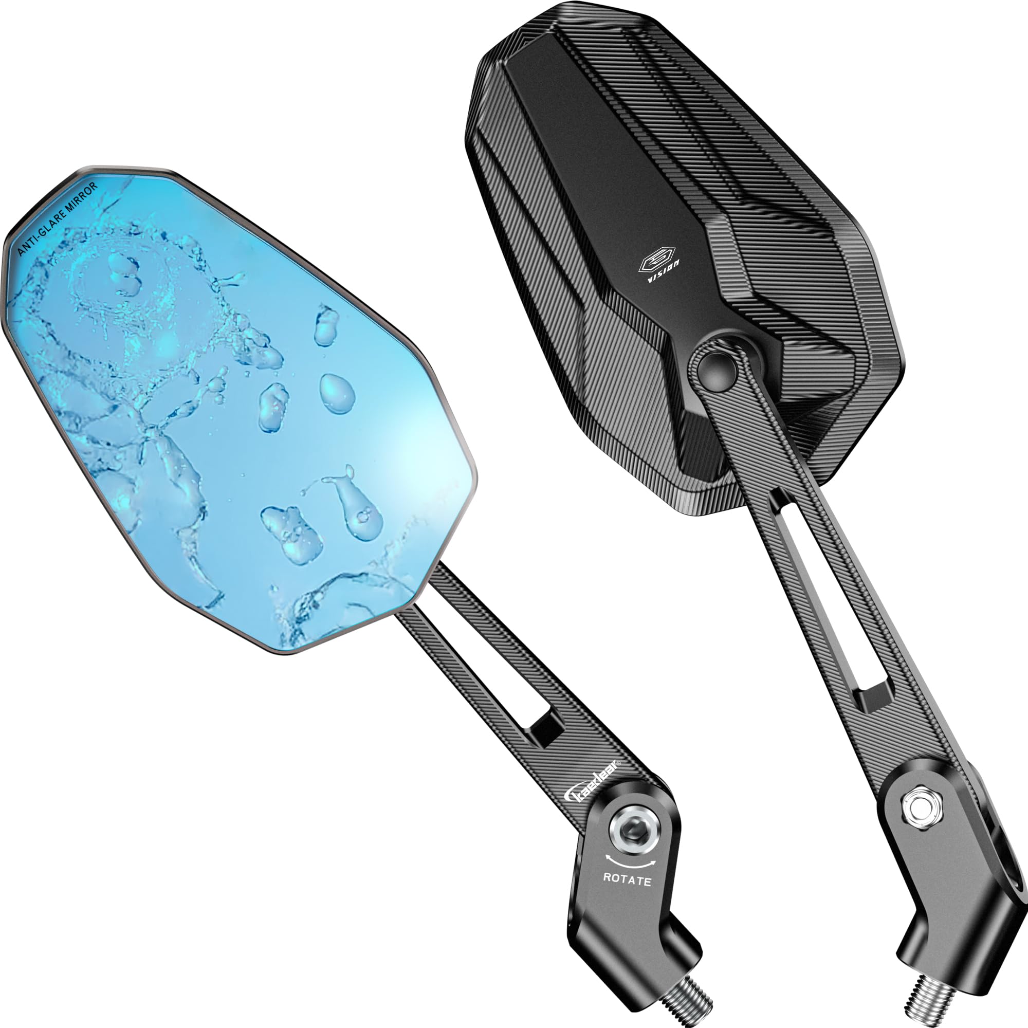 

Kaedear Мотоциклетный Складной 10мм и Левый и Правый Универсальный Синий Алюминий Техосмотр Черный Супер Четкий Уменьшенный ЧПУ Ржавчина Широкий Шесть Видение