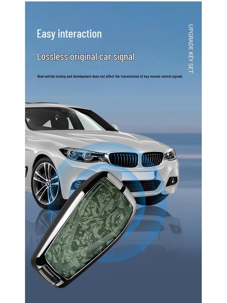 Changan Qiyuan A05/A06/A07 Schlüsseletui - Q05 125MAX Fernbedienung Metallgehäuse mit Leder-Druckknopf