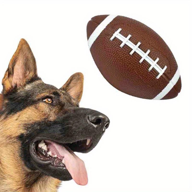 Non Toxic Brown Rugby Dog Toy With White Stripe American Football Floating Fetch Training Toy For Small Medium Dogs