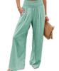 2026 Spring/Summer Women's Casual Loose Cotton Ruched Distressed Mid-rise Pants