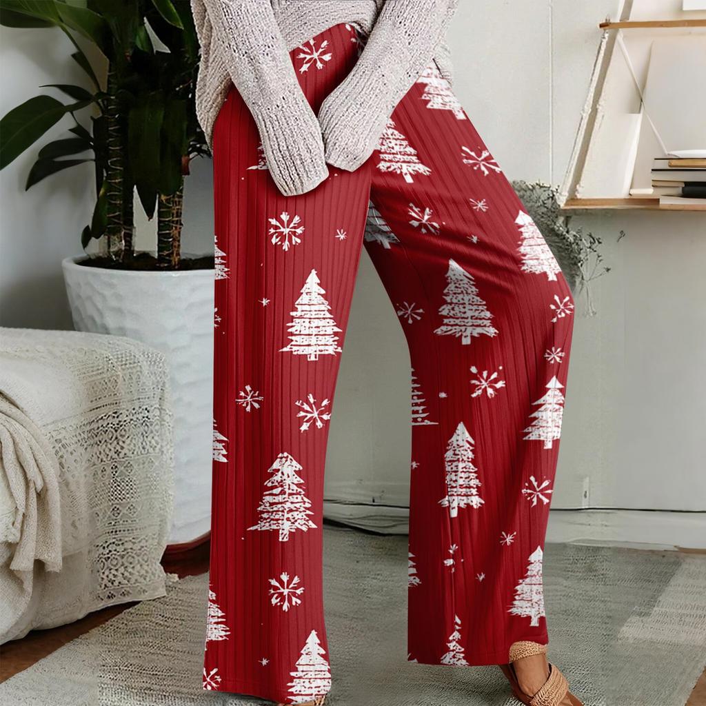Pajama Pants, Sleepwear, Casual Drawstring Elastic Waist Pants, Comfortable Straight-leg Loose Pants