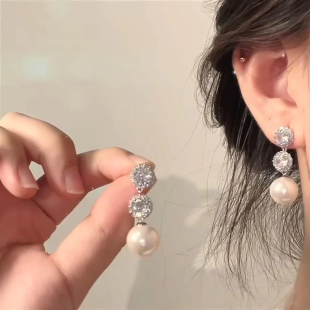 Super Glitzernde Zirkon Quastenohrringe - Vintage Koreanischer Influencer Stil 2025 Trend