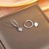 Love Earrings Women'S Fashion Retro Heart Shape Moonlight Stone Twist Ear Buckles High-End Ear Accessories