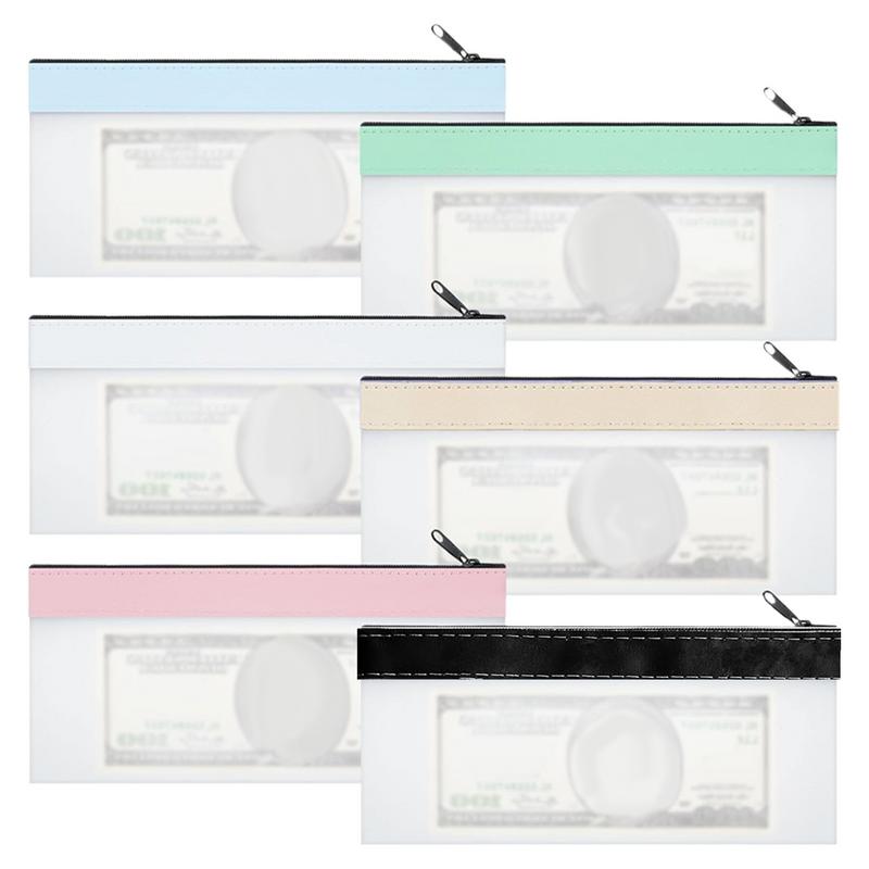 

Money Bags With Zipper Storage Bag Money Bag Coin Bag 6X Clear Bank Bag Cash Envelopes Cash Pouch Deposit Bags Money Pouch For spain