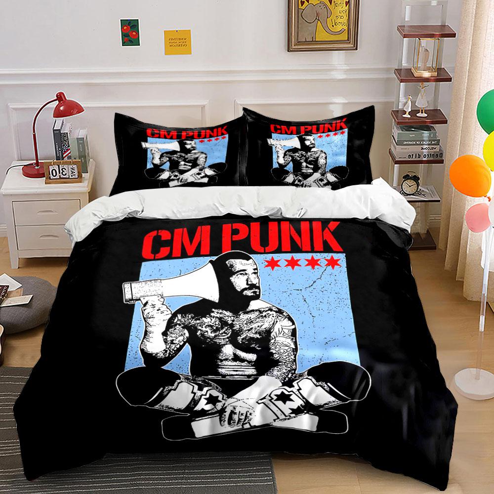 Tattooed Fighter with Megaphone Bedding Duvet Cover Set Duvet Cover Pillowcases (1*Duvet Cover 2*Pillowcases, without duvet insert)