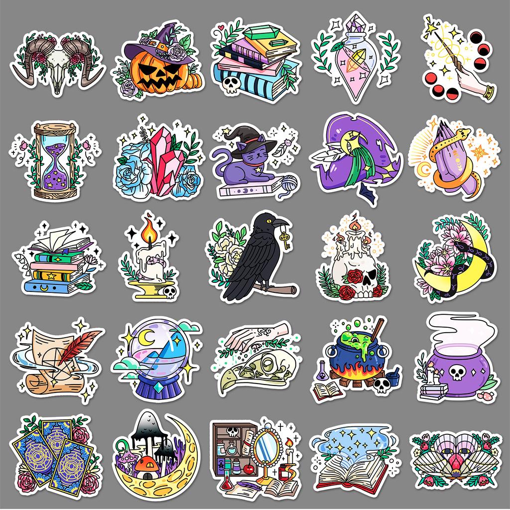 50 Magic Doodle Personalized Cartoon StickersDIY Mobile Case Suitcase Stickers Waterproof