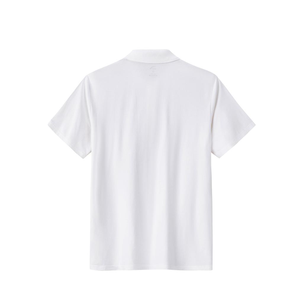 Anta Lifestyle Series Logo Solid Color Comfortable Breathable Versatile Casual Fashion Campus Commuting Short Sleeve Polo Shirt Men tops 952628102-10