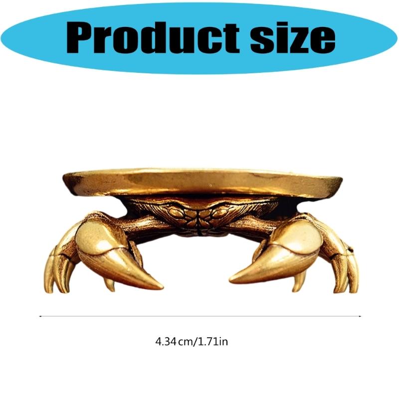 Crabs Miniature Statue Office Desk Ornament Home Shelf Decoration Antiqued Metal Craftsmanships Design Gifting