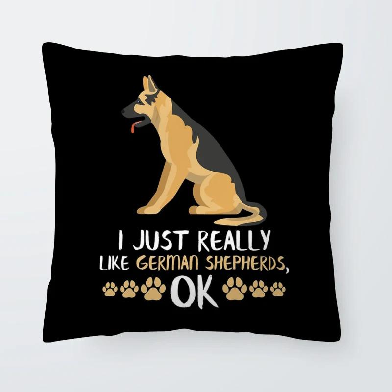 Декор для спальни и гостиной, плакат с собакой, подушка, такса, мастиф, сибирский хаски, наволочка, подушка, дом, милый питомец 12x12Inch