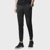 Men's Black Mid-Waist Striped Stretch Trousers with Velvet - Casual Autumn/Winter Loose Fit Jeans for Teens