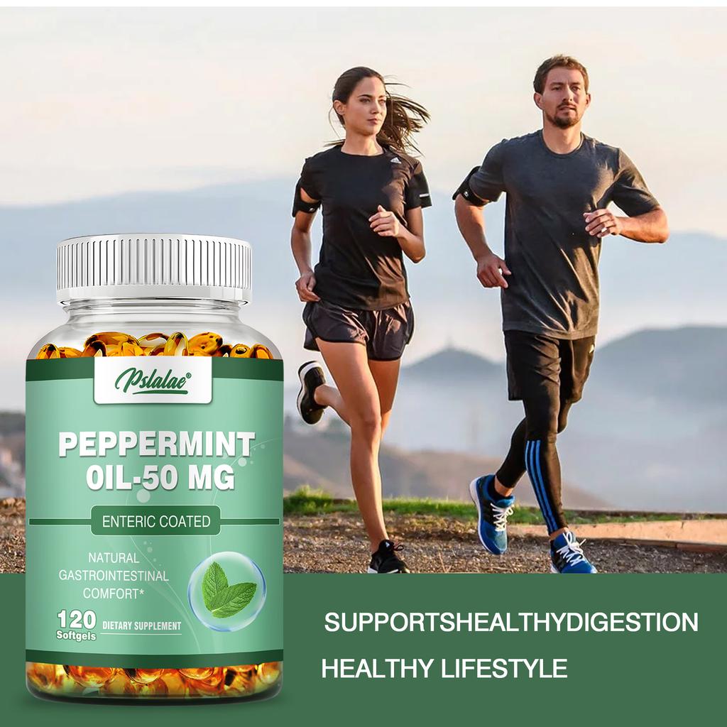 Capsule Moi cu Ulei de Mentă 50mg - Suport Digestiv Natural Ameliorează Balonarea, Gazele și Sindromul Intestinului Iritabil