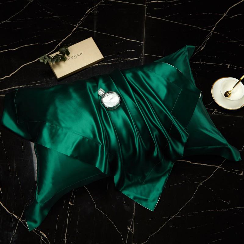 Double-Sided Mulberry Silk Satin Pillowcase - Solid Color