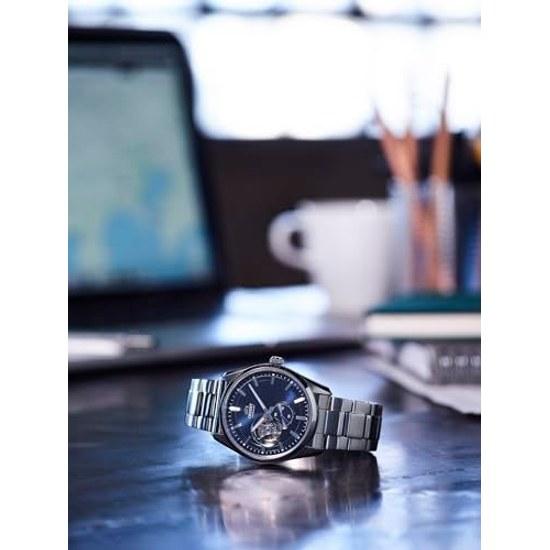 ORIENT Automatic Mechanical Watch Contemporary Semi-Skeleton Domestic Manufacturer Warranty Open Heart RN-AR0002L Mens Navy