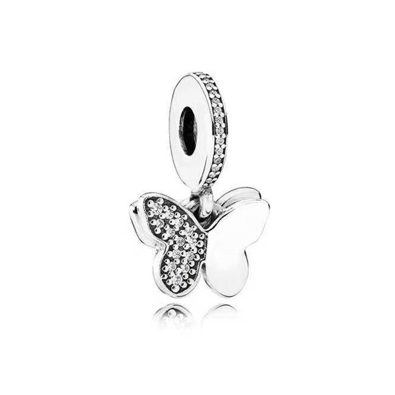 Glow-In-The-Dark Firefly Butterfly Charm Beads Fit European Original Copper Bracelet Necklace Beads For Diy Jewelry Women Gift