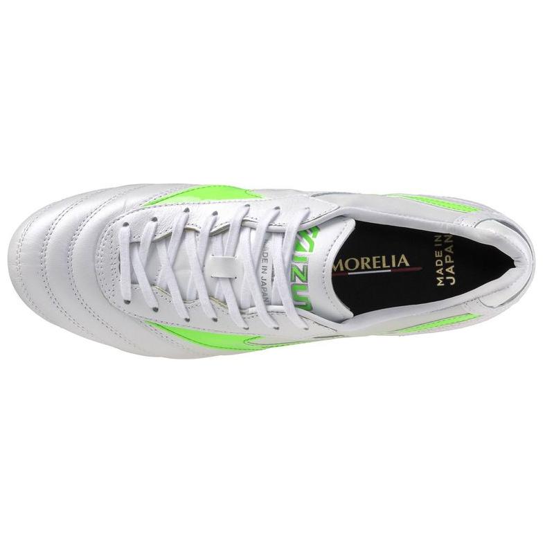 Mizuno Morelia 2 Japan Comfortable Non-Slip Durable Soccer Shoes Unisex Soccer Shoes White Green P1GA250137