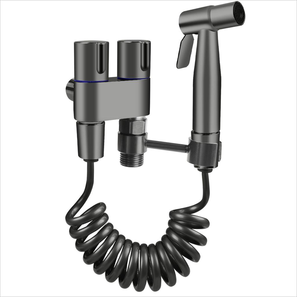 Pistola a spruzzo per rubinetto in acciaio inox, bidet portatile per WC, spruzzatore per bidet manuale in acciaio inox, spruzzatore ad acqua spazzolata